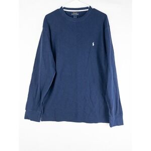 Polo by Ralph Lauren Navy Long Sleeve Crewneck with White Pony Logo